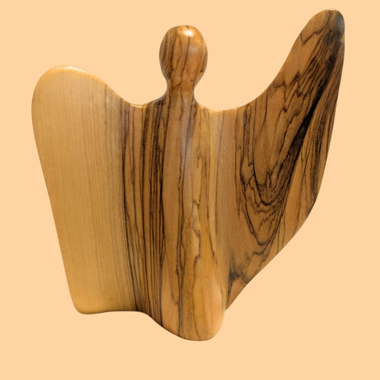 Geflügelter Engel aus Olivenholz – Handgefertigt in Bethlehem