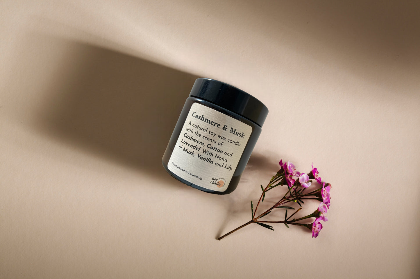 Cashmere & Musk – 100 g Premium Sojaduftkerze-0