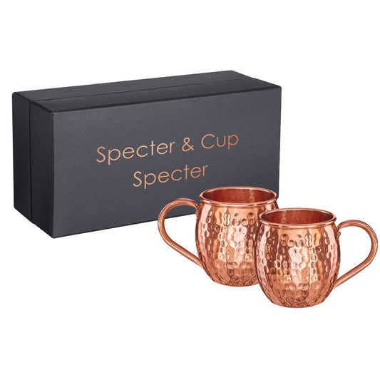 Moscow Mule Kupferbecher-Set Specter – 2x Moscow Mule Becher (gehämmert, 500 ml)-1