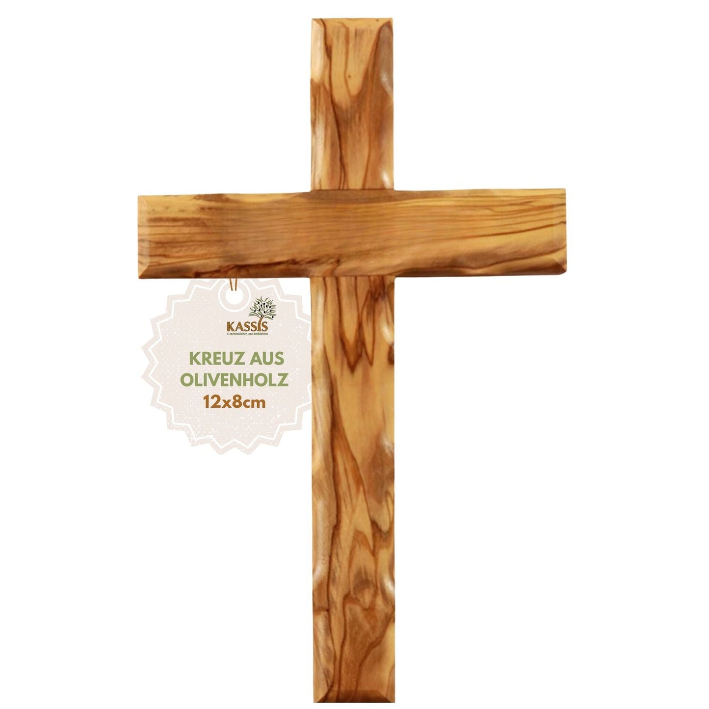 Schlichtes Wandkreuz aus Olivenholz-5