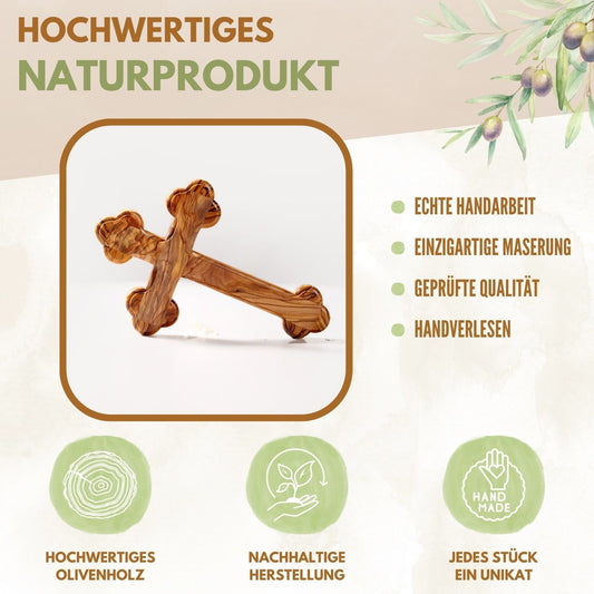 Olivenholz Kreuz mit runden Kanten-1