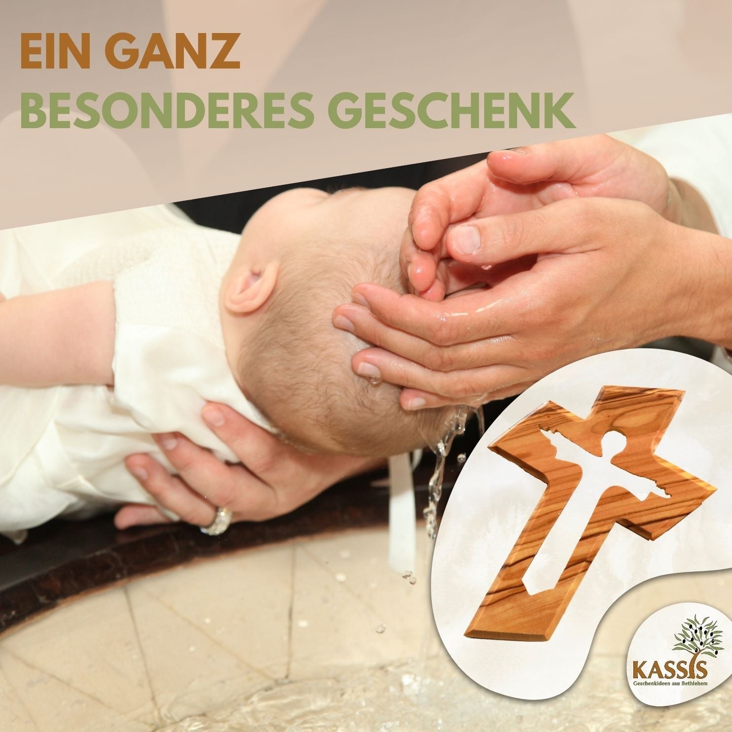 Olivenholz Wandkreuz mit dem Auferstandenen Jesus-4