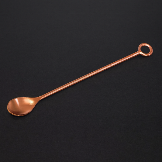 Barlöffel „CopperTwist“ – handgefertigt, kupferfarbener Metall-Löffel