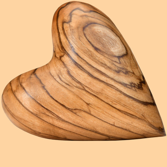 Herz Geschenk Olivenholz Handschmeichler Glücksbringer-0