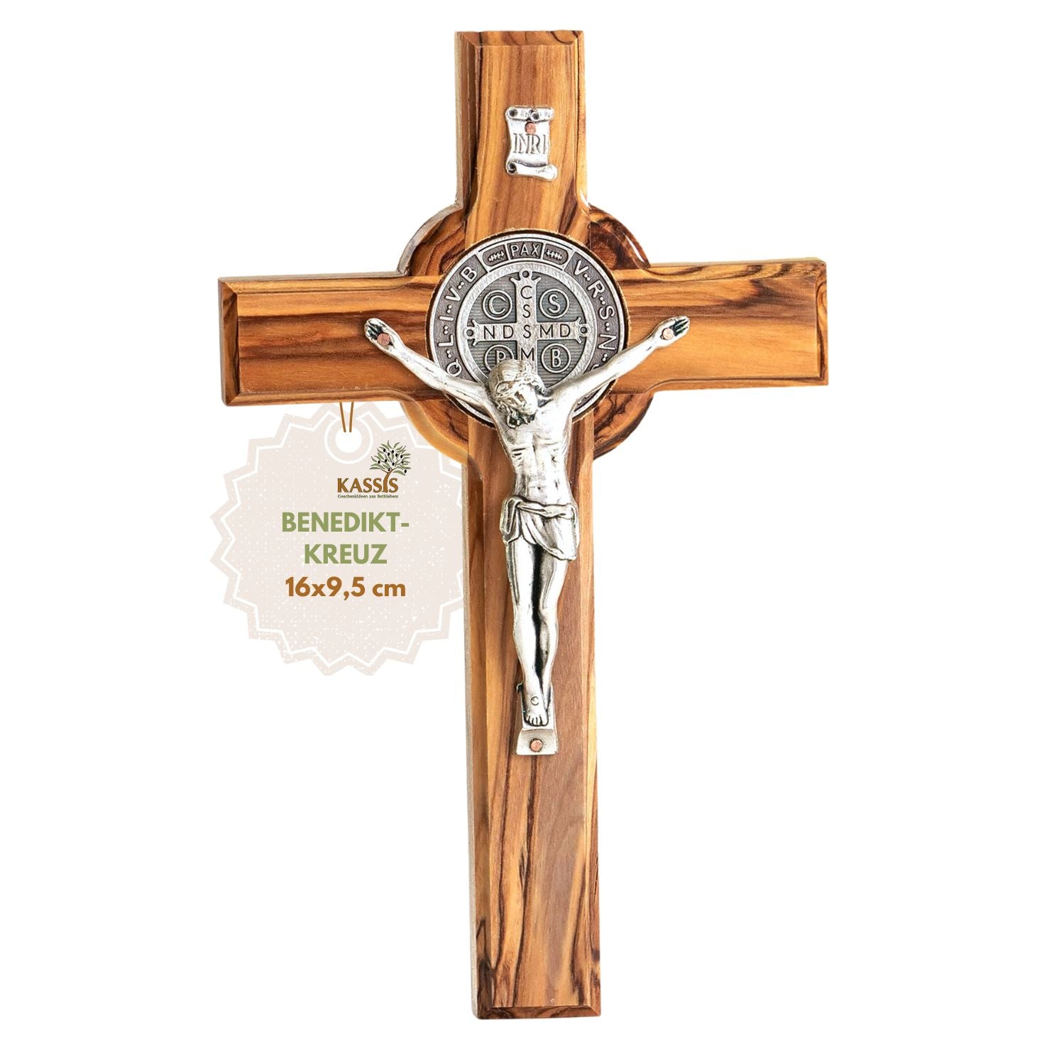 St. Benedikt Kreuz aus Olivenholz-6