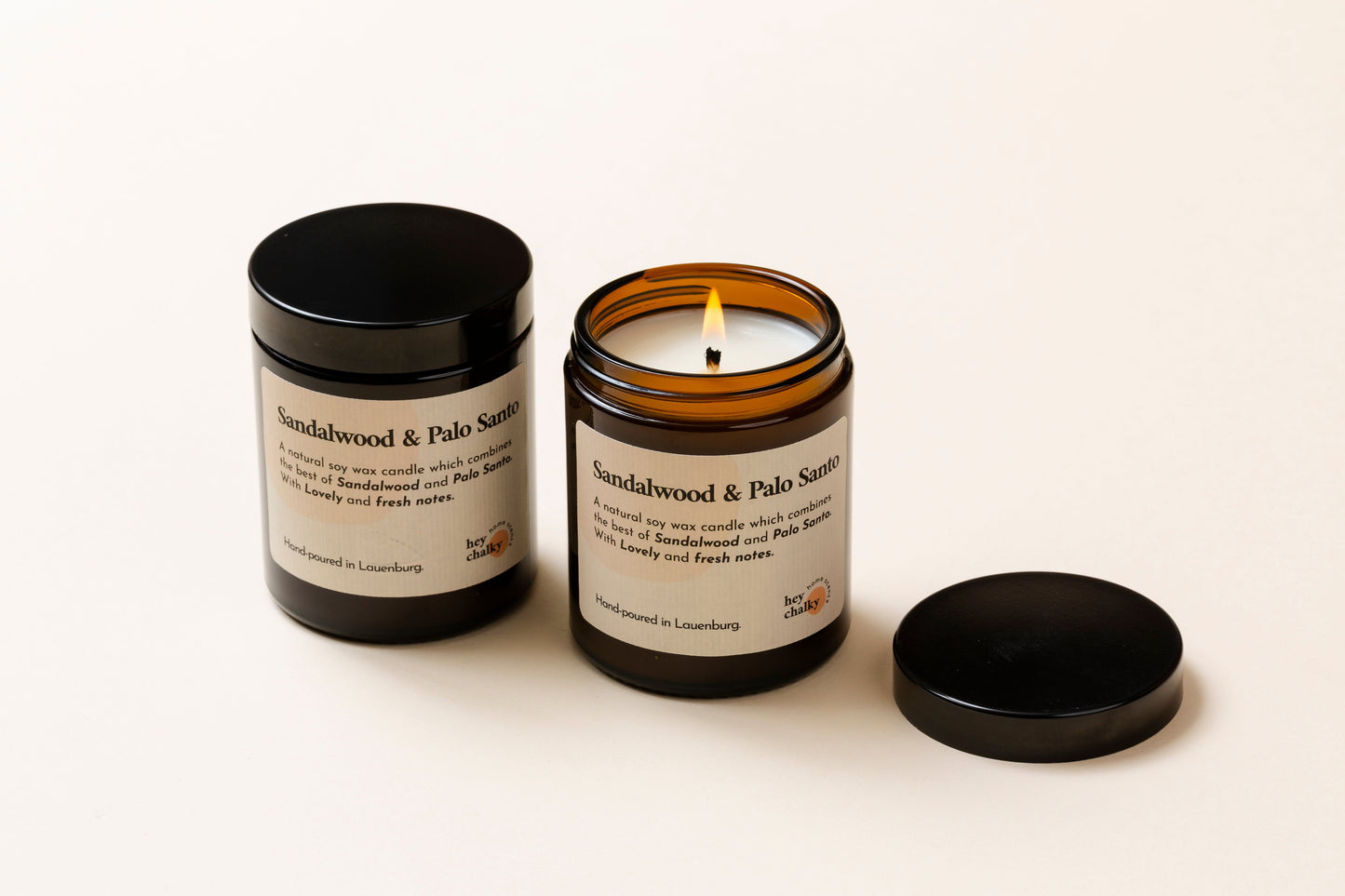 Sandalwood & Palo Santo – 155 g Premium Sojaduftkerze-4