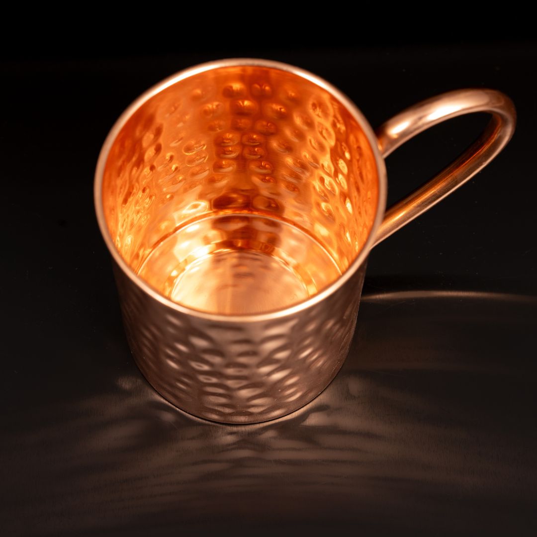 Kupferbecher Cataleya – Cocktailbecher (gehämmert, 400 ml)-3