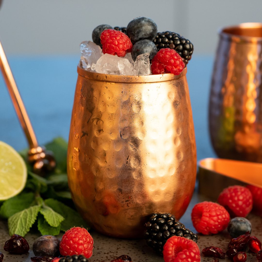 Kupferbecher Lima – Cocktailbecher (gehämmert, 470 ml)-4